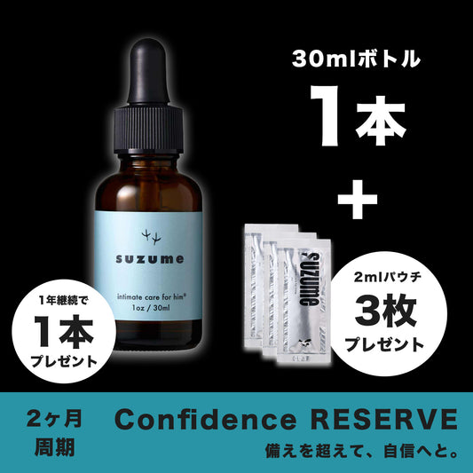 Confidence RESERVE（1ヶ月周期/30mlボトル＋2mlパウチ3枚プレゼント）